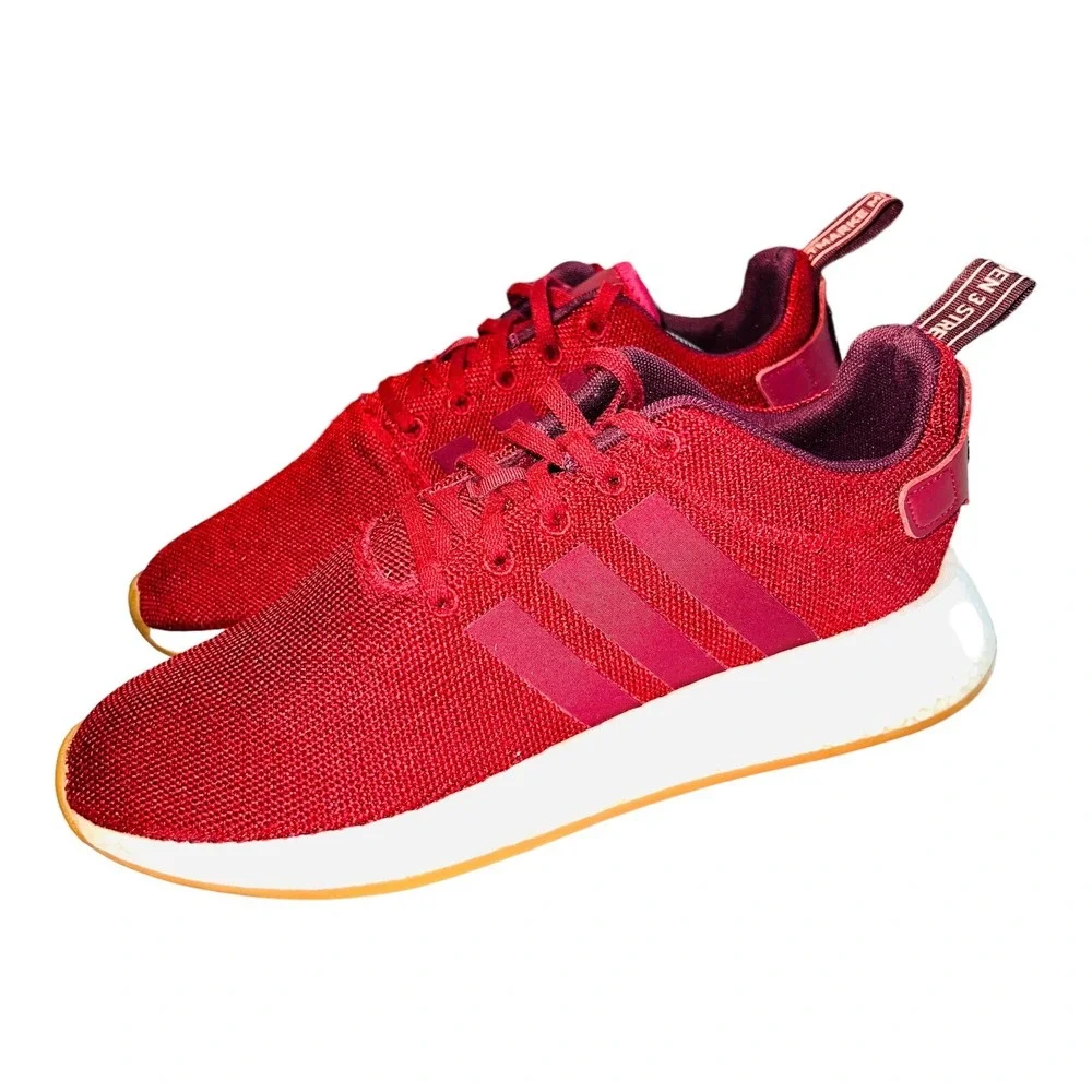 Adidas NMD_R1 CQ2404 Men's Red Mesh Lace-up Trail Running Shoes Sneakers Size 10